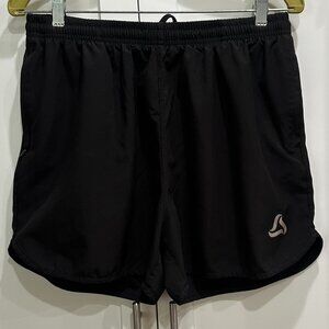 Silk World Womens Athletic Shorts, Size: L, Running Shorts, Black